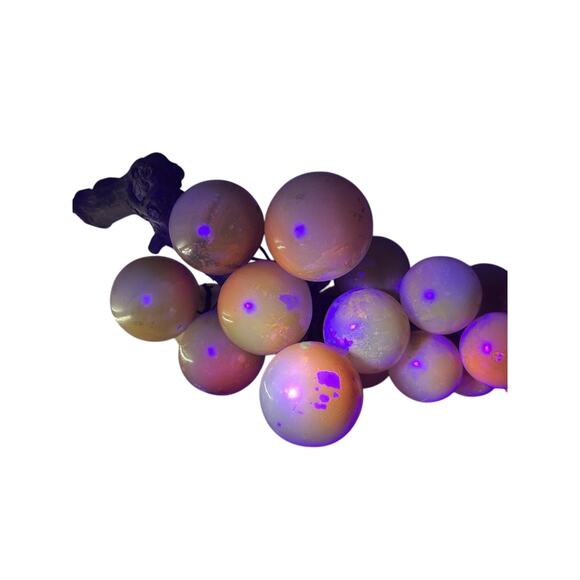 14” Stone Grapes Glows Mid Century Retro Cluster 10 Lbs MCM Alabaster Drift Wood - Picture 13 of 14